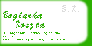 boglarka koszta business card